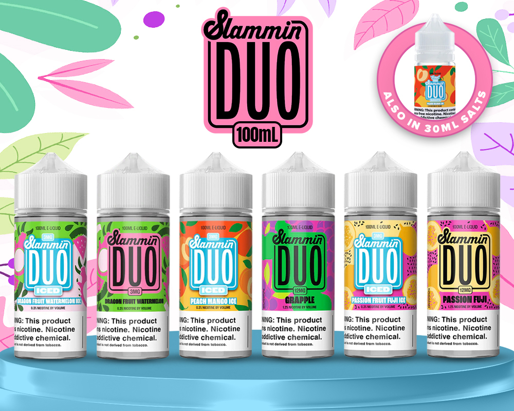 All Flavors of Slammin Duo Vape Juice 