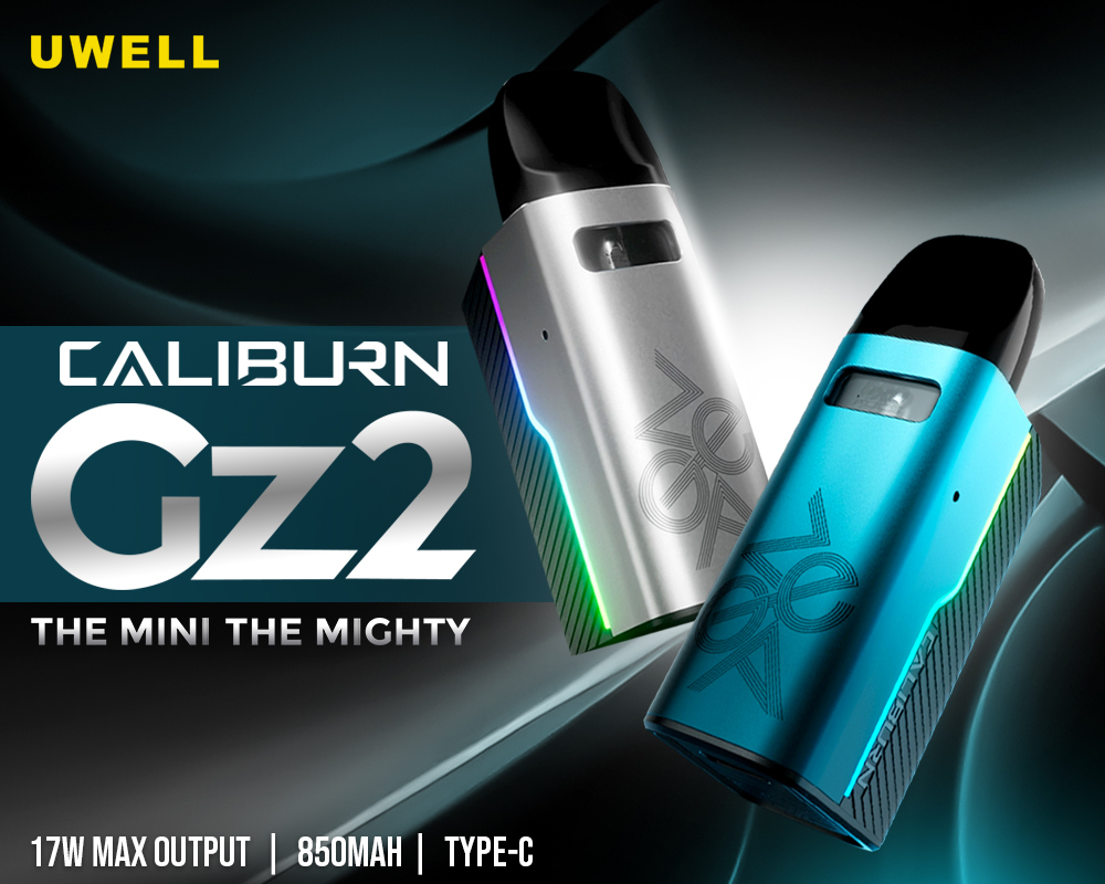 Uwell Caliburn GZ2 Pod System in 2 Different Colors with Technical Specs