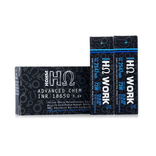 Hohm Tech Hohm Work 18650 2547mAh 25.3A Battery (2-Pack)