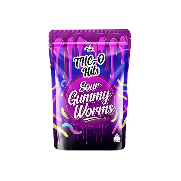 Puff Xtrax THC-O Hits Sour Gummy Worms | 250mg