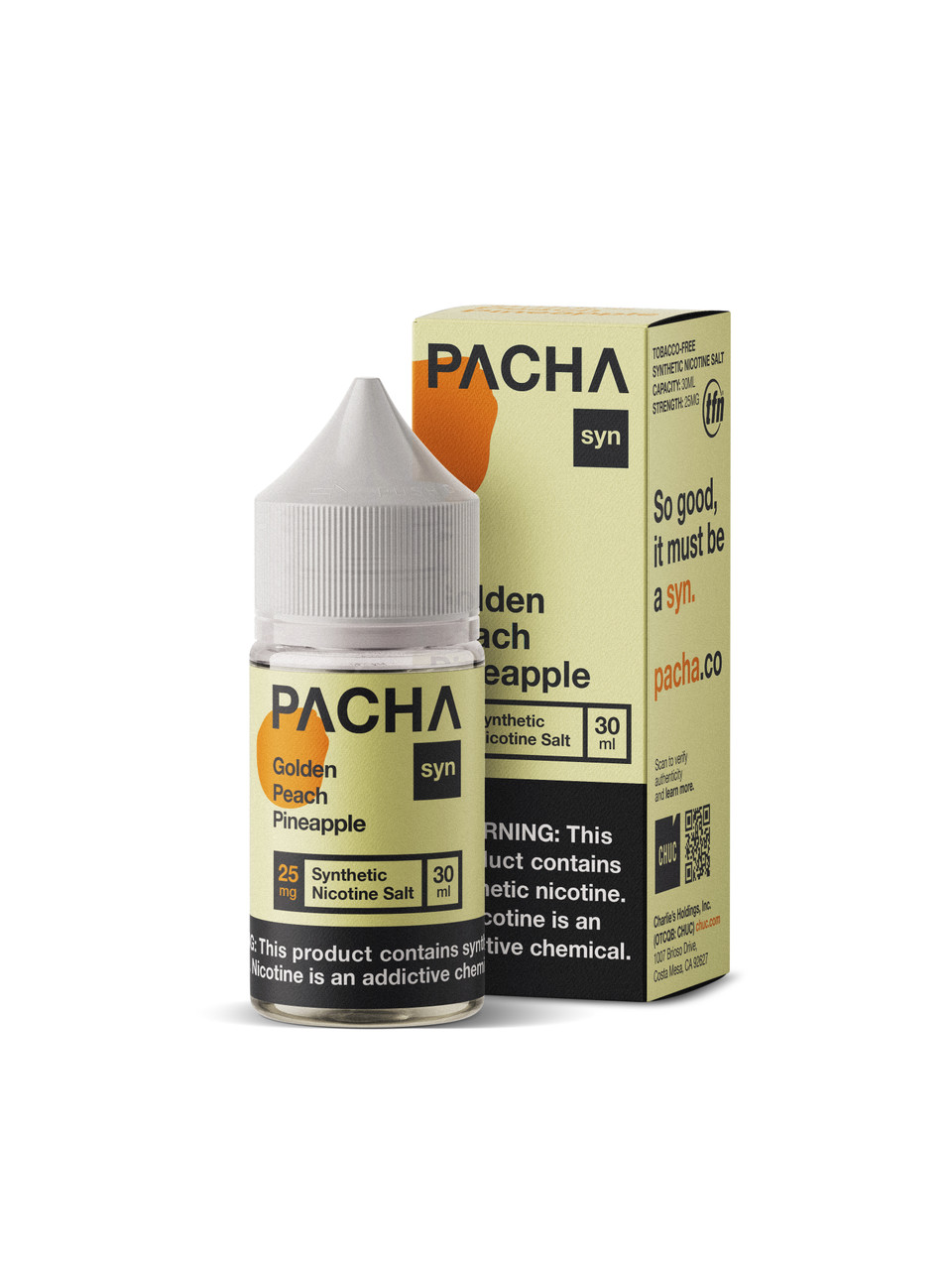 Golden Peach Pineapple by Pacha Mama Salts E-Liquid