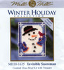 Package insert for Invisible Snowman Cross Stitch Ornament Kit Mill Hill 2016 Winter Holiday MH181635