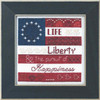 Life, Liberty Beaded Cross Stitch Kit Mill Hill 2019 Patriotic Quartet MH171914