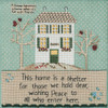 Stitched area of Home Is A Shelter Beaded Cross Stitch Kit Curly Girl 2020 Mill Hill CG302013