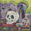 Stitched area of Potions & Spells Cross Stitch Kit Mill Hill 2022 Buttons & Beads Autumn MH142222