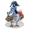 Stitched area of Canada Goose Cross Stitch Ornament Kit Mill Hill 2023 Winter Holiday MH182334
