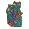 Flutterbye Cat Cross Stitch Kit Mill Hill 2024 Laurel Burch LB202413