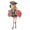 Stitched area of Pirate Flamingo Beaded Cross Stitch Kit Mill Hill 2026 Autumn Harvest MH182623