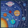 Stitched area of Solar System Cross Stitch Kit Mill Hill 2026 Buttons & Beads Autumn MH142625
