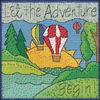 Stitched area of Let the Adventure Begin Beaded Beaded Counted Cross Stitch Mill Hill 2026 Sticks ST152611
