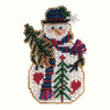 Pine Tree Snow Charmer Beaded Christmas Ornament Kit Mill Hill 2001