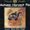 Package insert for Black Kitty Magic Beaded Halloween Kit Mill Hill 2004 Autumn Harvest