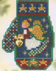 Angel Heart Bead Stitched Ornament Kit Mill Hill 2005 Mitten Ornaments