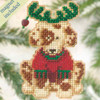 Reindog Bead Cross Stitch Ornament Kit Mill Hill 2009 Winter Holiday