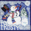 Frosty Snowman Cross Stitch Kit Mill Hill 2010 Buttons & Beads Winter