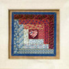 Log Cabin Quilt Cross Stitch Kit Mill Hill 2011 Buttons & Beads Autumn