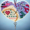 Love Stitching Beaded Charmed Ornaments Kit Mill Hill 2013 I Love
