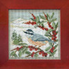 Nuthatch Cross Stitch Kit Mill Hill 2014 Buttons & Beads Winter
