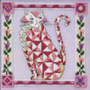 Scarlet Beaded Cross Stitch Kit Mill Hill 2008 Jim Shore Quilted Cats