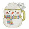 Frosty Mug Beaded Christmas Cross Stitch Kit 2015 Debbie Mumm Winter Cheer