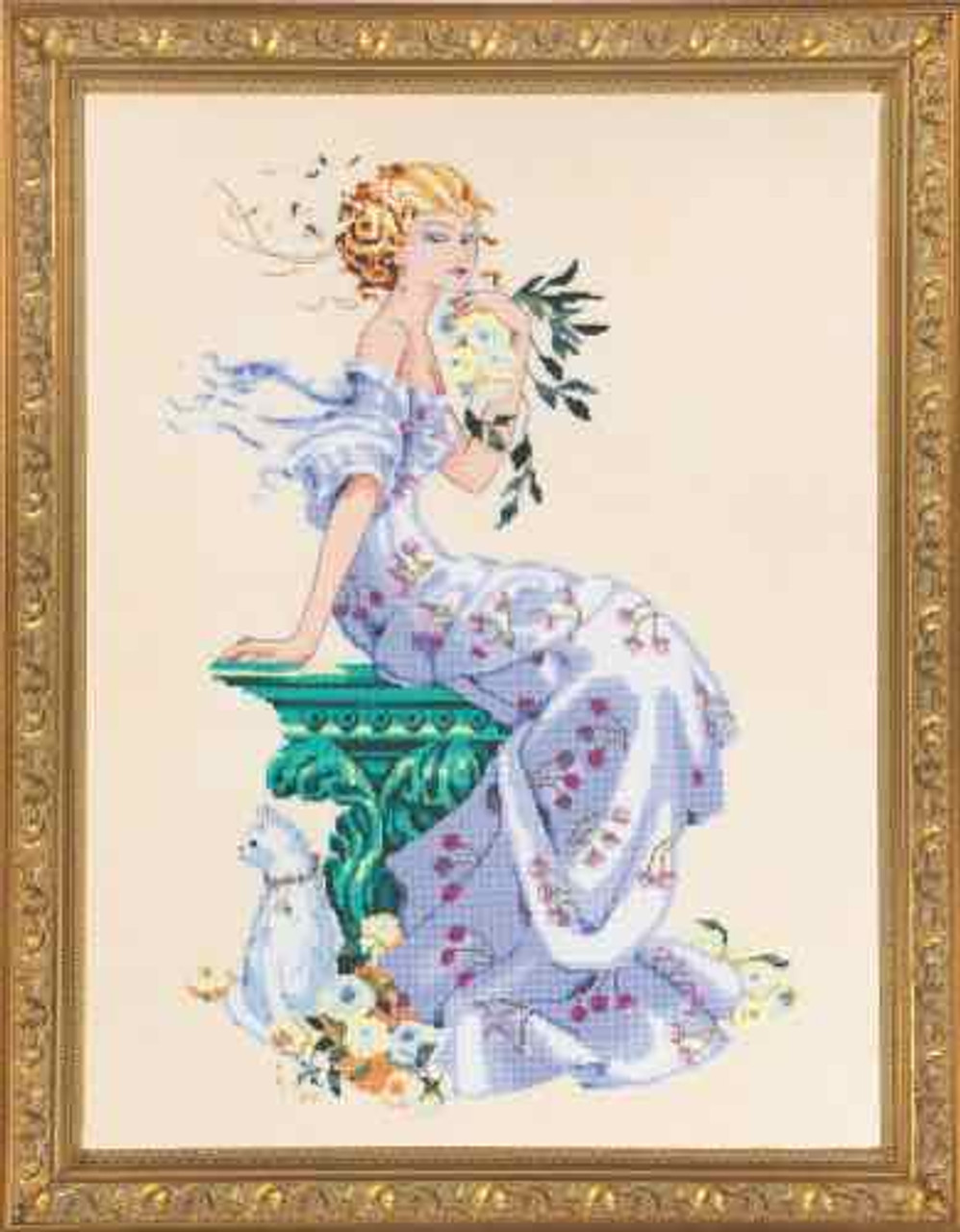 Florentina Kit Cross Stitch Chart Fabric Beads Silk Floss Braid Nora  Corbett Mirabilia MD138