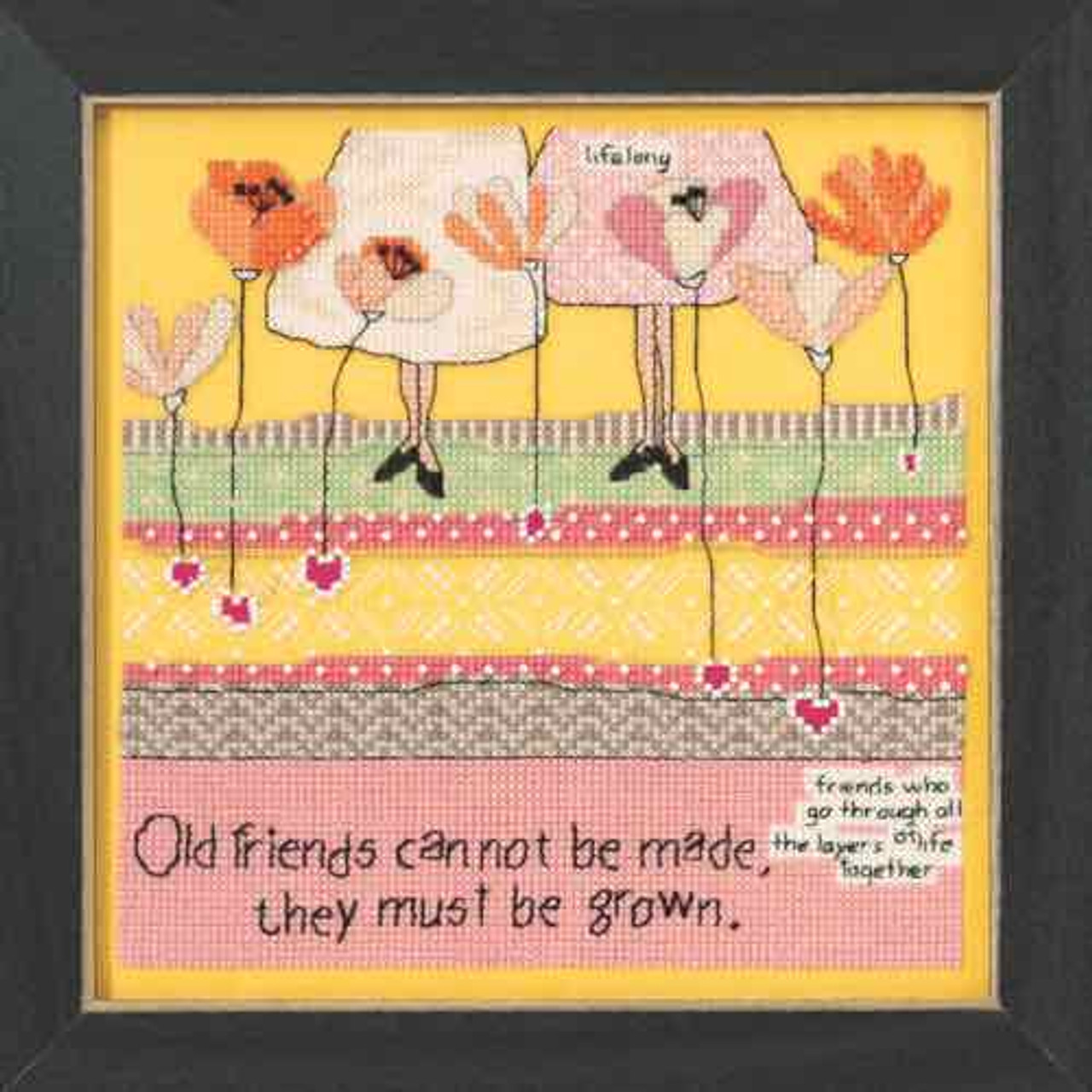 Old Friends Beaded Counted Cross Stitch Kit Mill Hill Curly Girl 2015