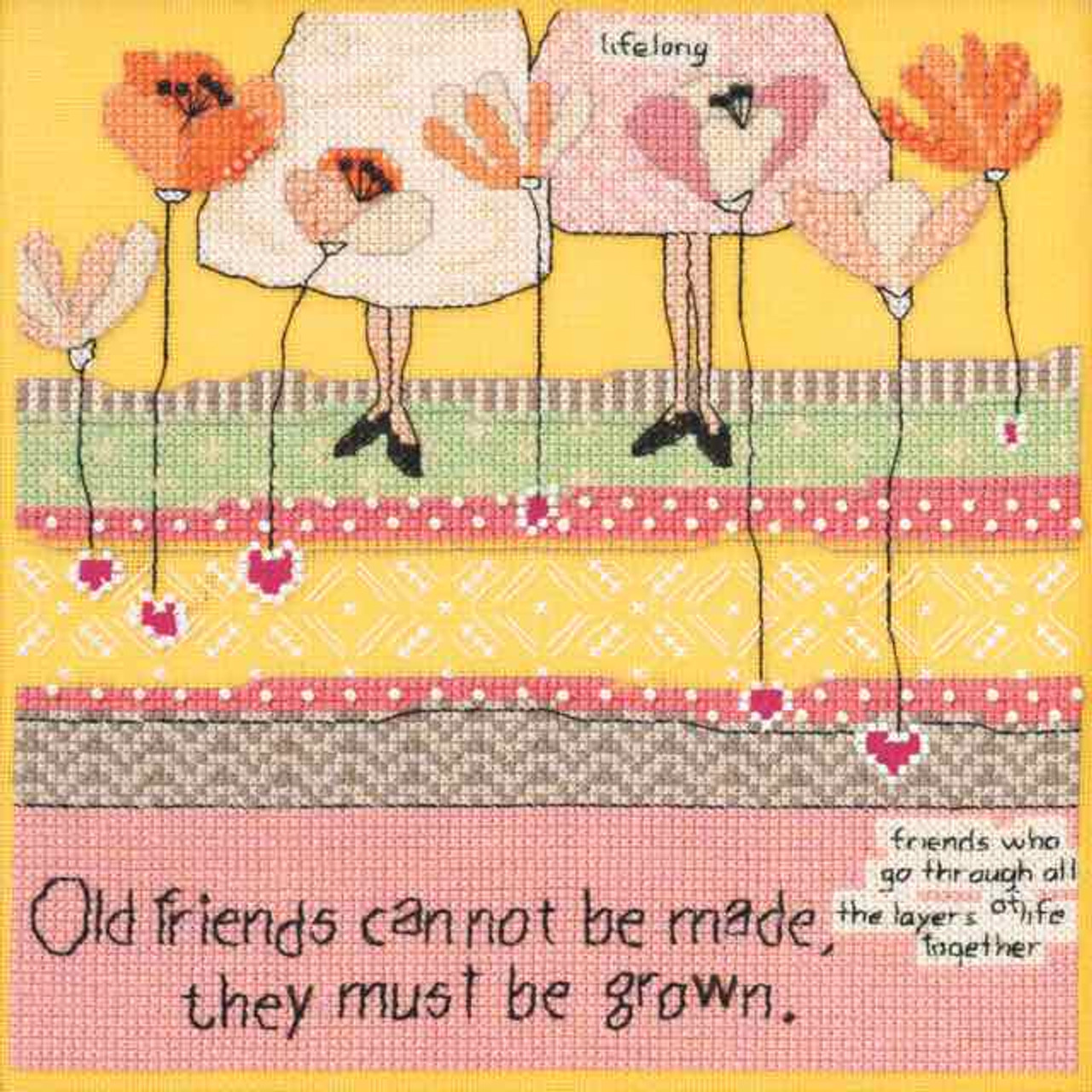 Old Friends Beaded Counted Cross Stitch Kit Mill Hill Curly Girl 2015