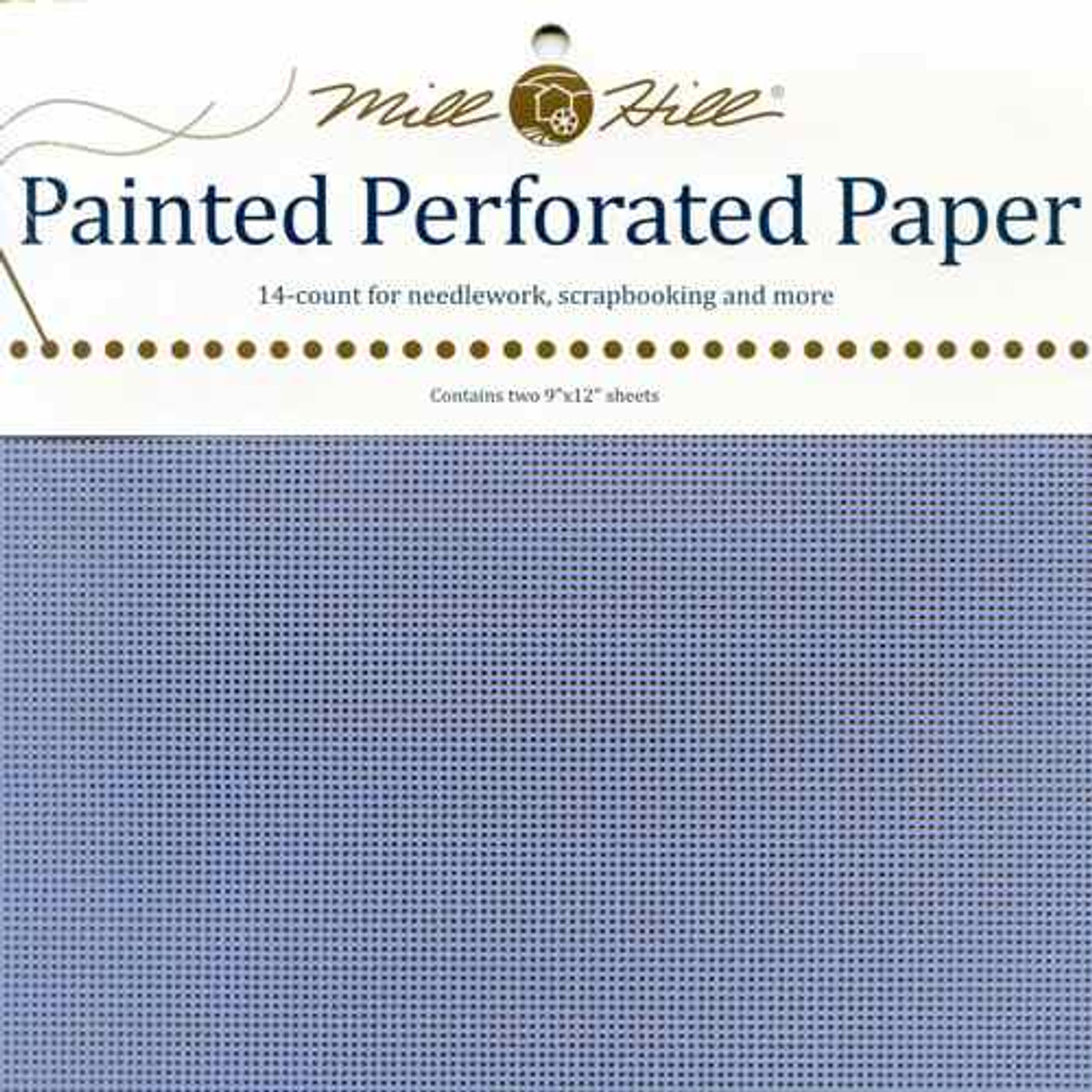 Sky Blue Painted Perforated Paper Mill Hill 14 Count 9x12 Inches