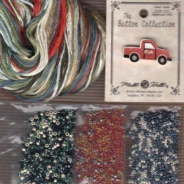 【KILIG】キリグ ストール クロップドシャツ パッチワーク マルチカラー Joe's Garage Cross Stitch Kit Mill Hill 2016 Buttons & Beads