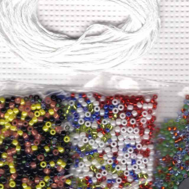 Ladybug Egg Bead Cross Stitch Kit Mill Hill 2016 Spring Bouquet