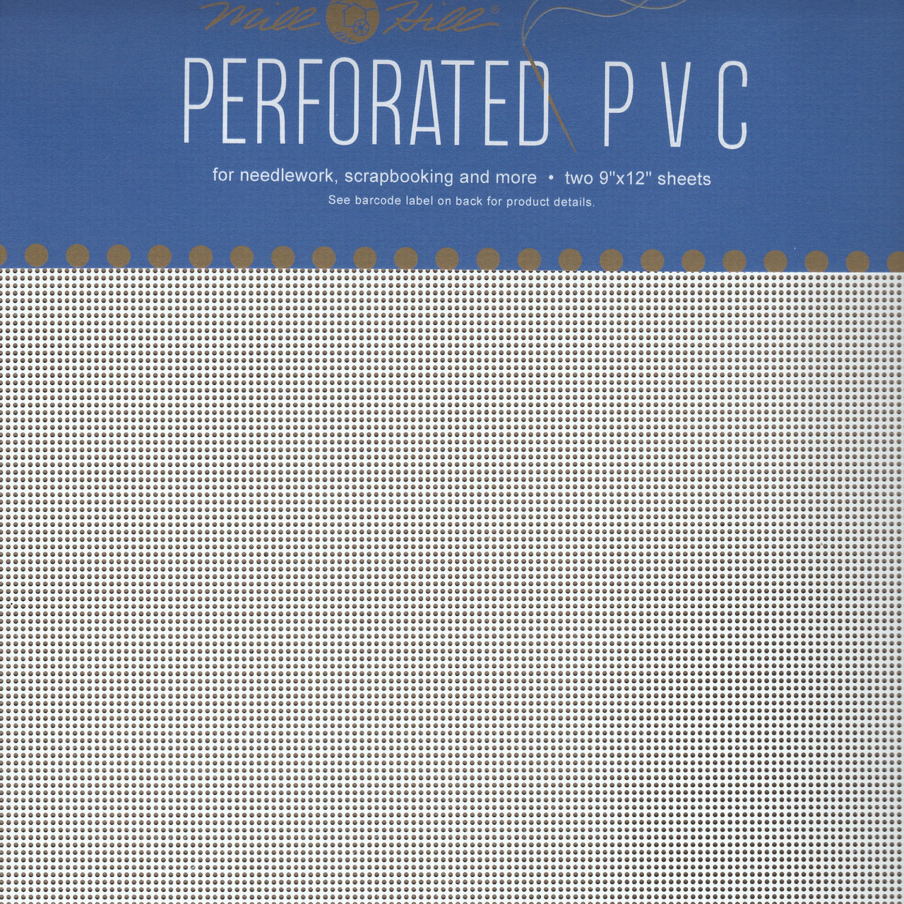 White Perforated PVC Mill Hill 14 Count 9x12 Inches PP1