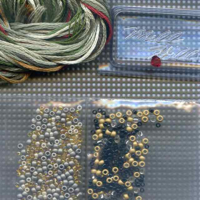 Fishing Vest Bead Cross Stitch Kit Mill Hill 2016 Spring Bouquet