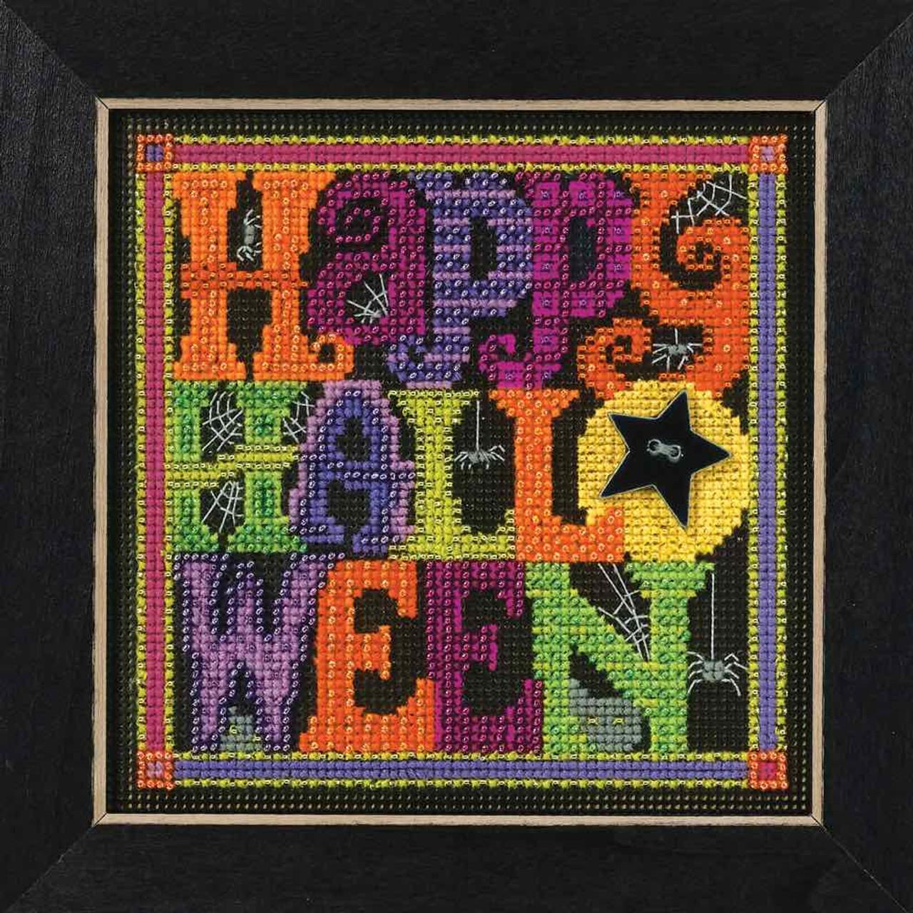 Happy Halloween Cross Stitch Kit Mill Hill 2016 Buttons & Beads Autumn