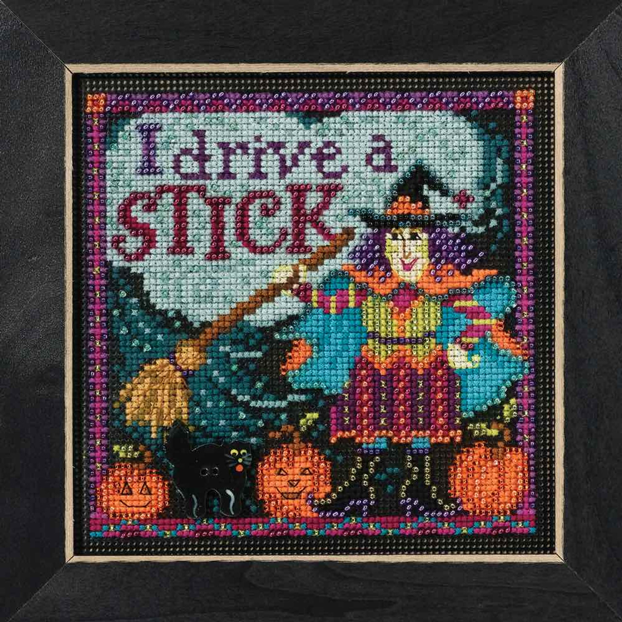 I Drive a Stick Cross Stitch Kit Mill Hill 2016 Buttons & Beads Autumn