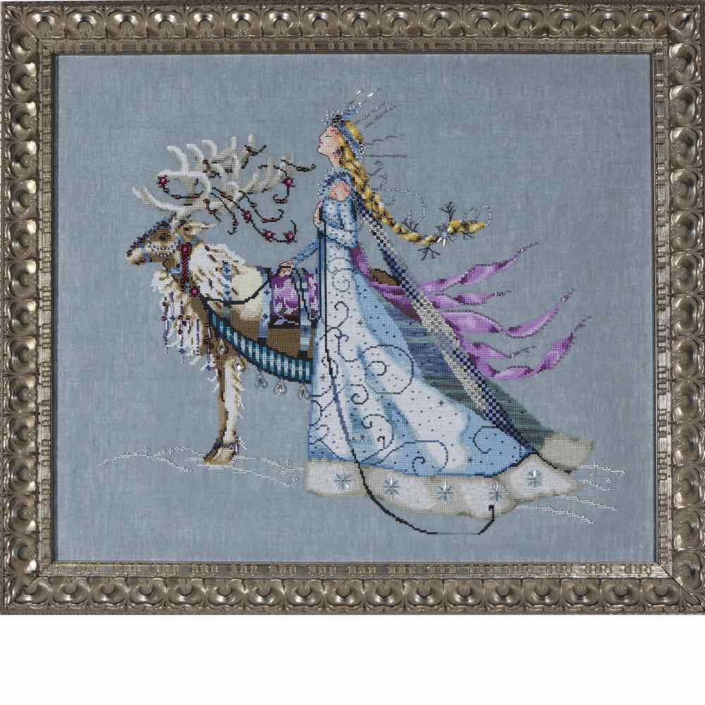 Snow Queen Kit Cross Stitch Chart Fabric Beads Braid Floss