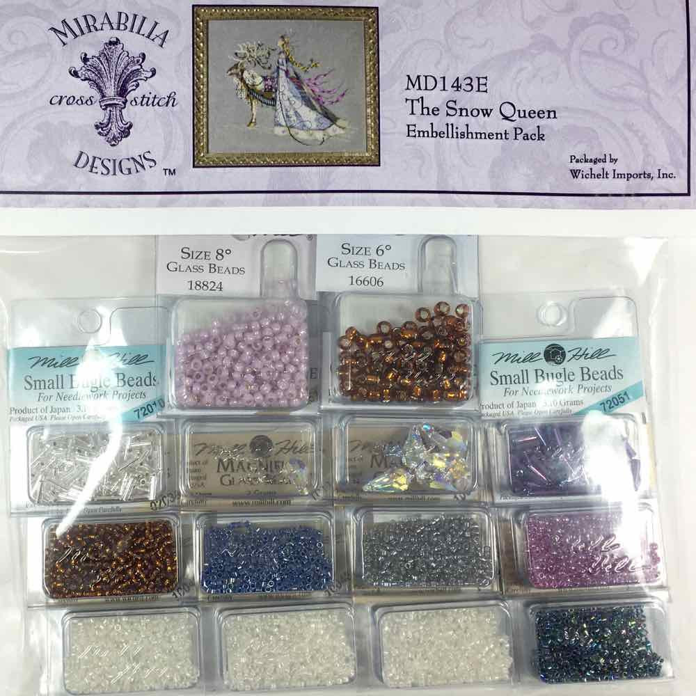 Snow Queen Kit Cross Stitch Chart Fabric Beads Braid Floss