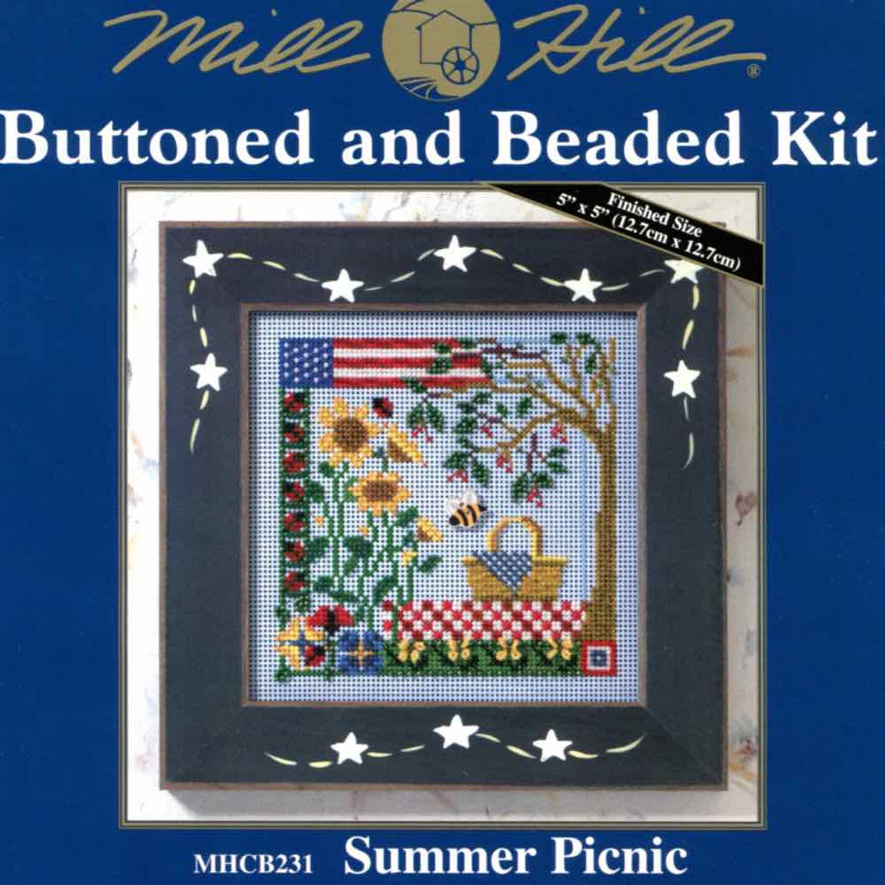 Cross Stitch Chart for Summer Picnic Cross Stitch Kit Mill Hill 2005 Buttons & Beads Spring MHCB231