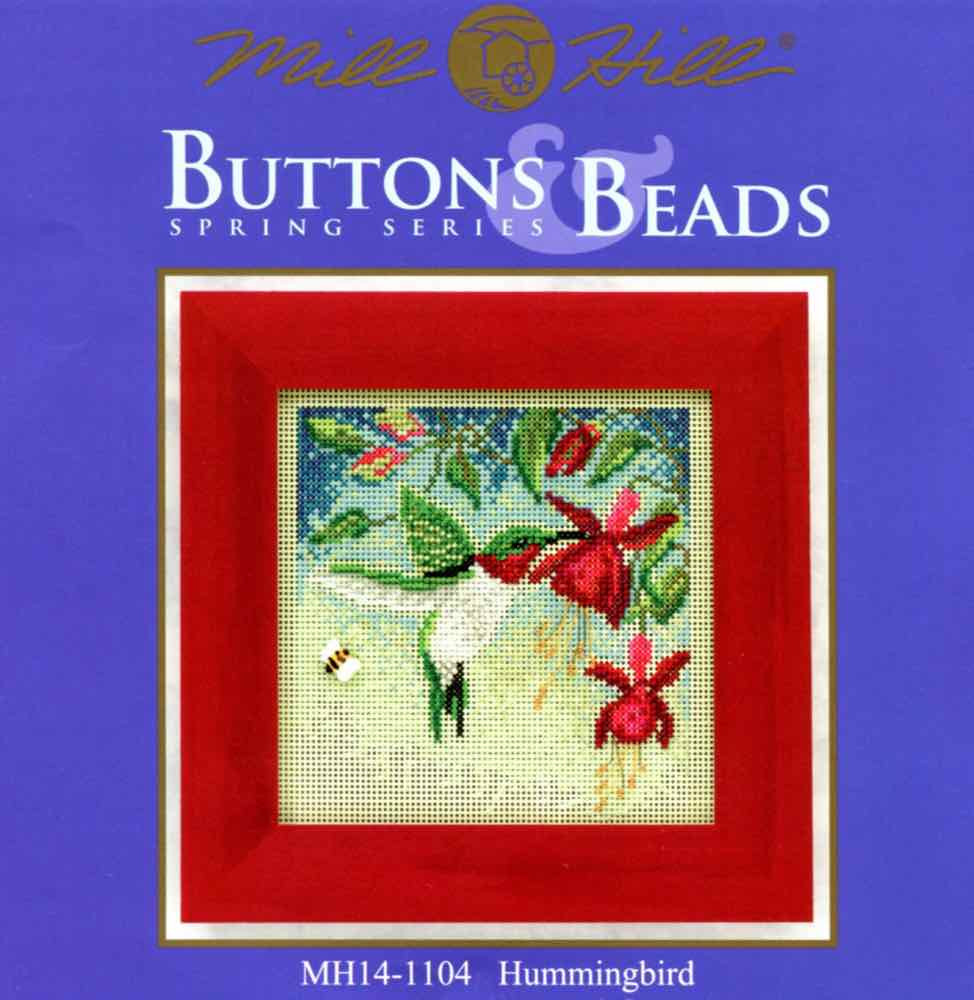 ★ HUMMING BIRDS 4点セット Hummingbird Cross Stitch Kit Mill Hill 2011 Buttons & Beads Spring