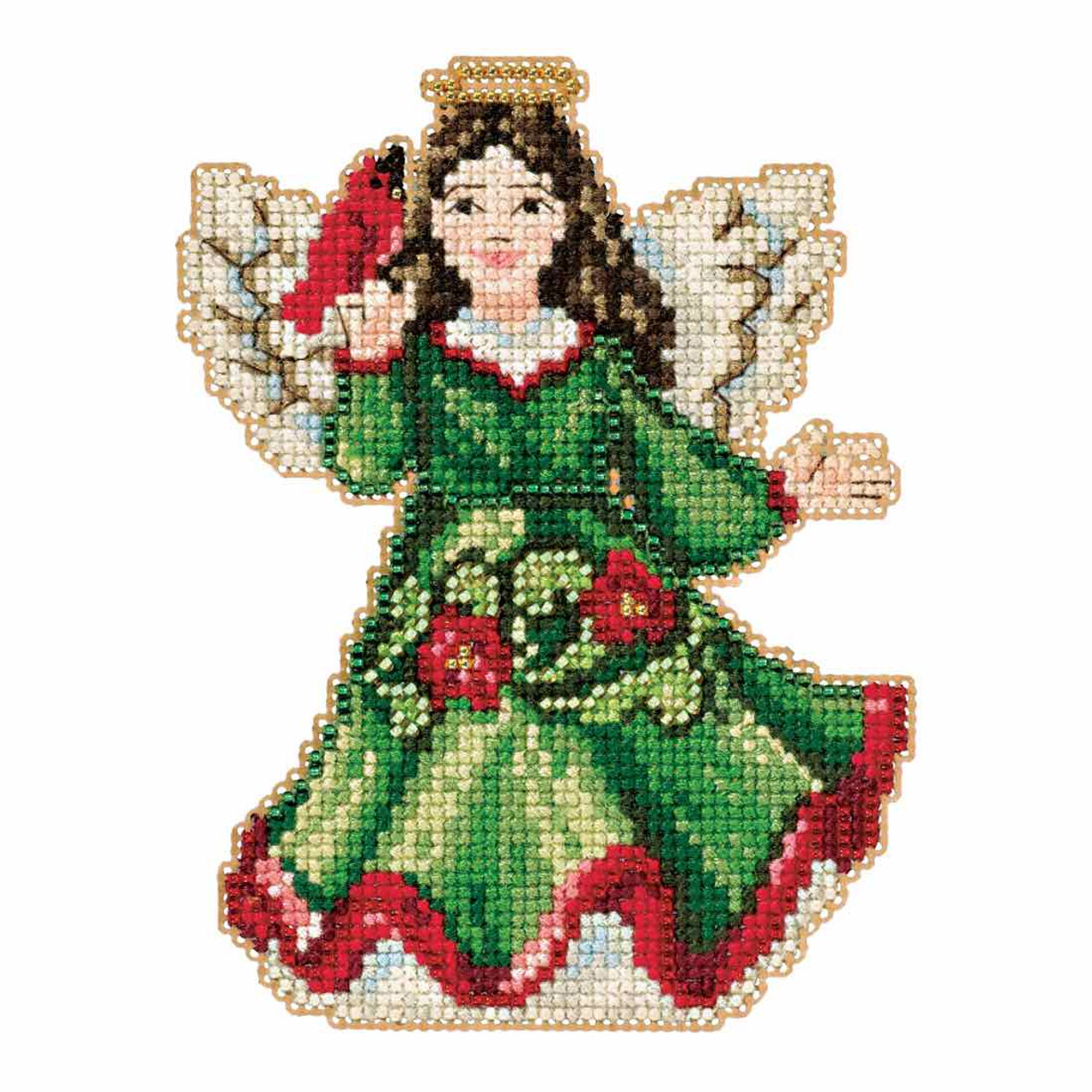 Angel with Cardinal Counted Cross Stitch Kit Mill Hill 2016 Jim Shore  JS201615 - Austiners Kits 'n More