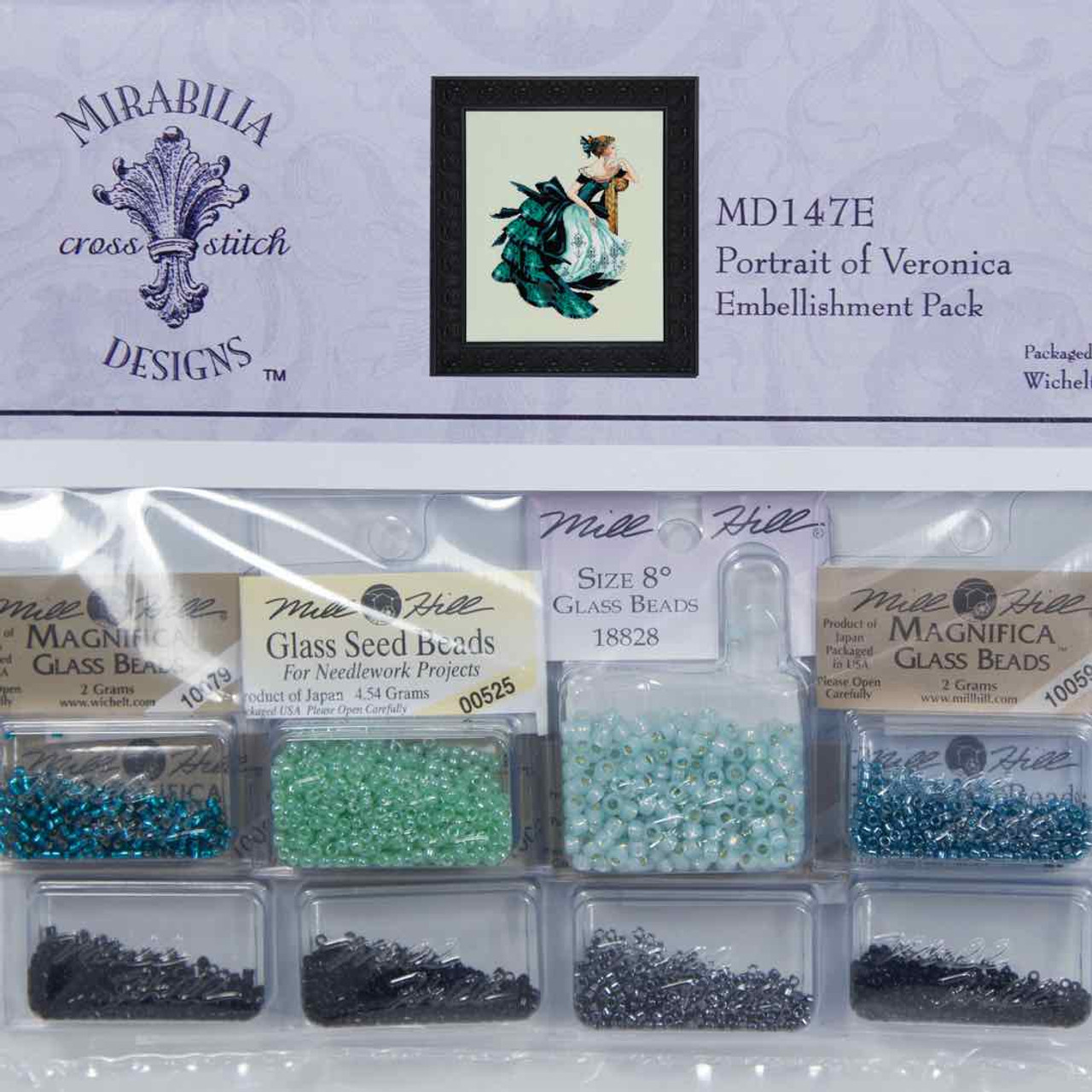 Mill Hill Bead Embellishment Pack for Portrait of Veronica Kit Cross Stitch Chart Fabric Beads Braid Mirabilia MD147L