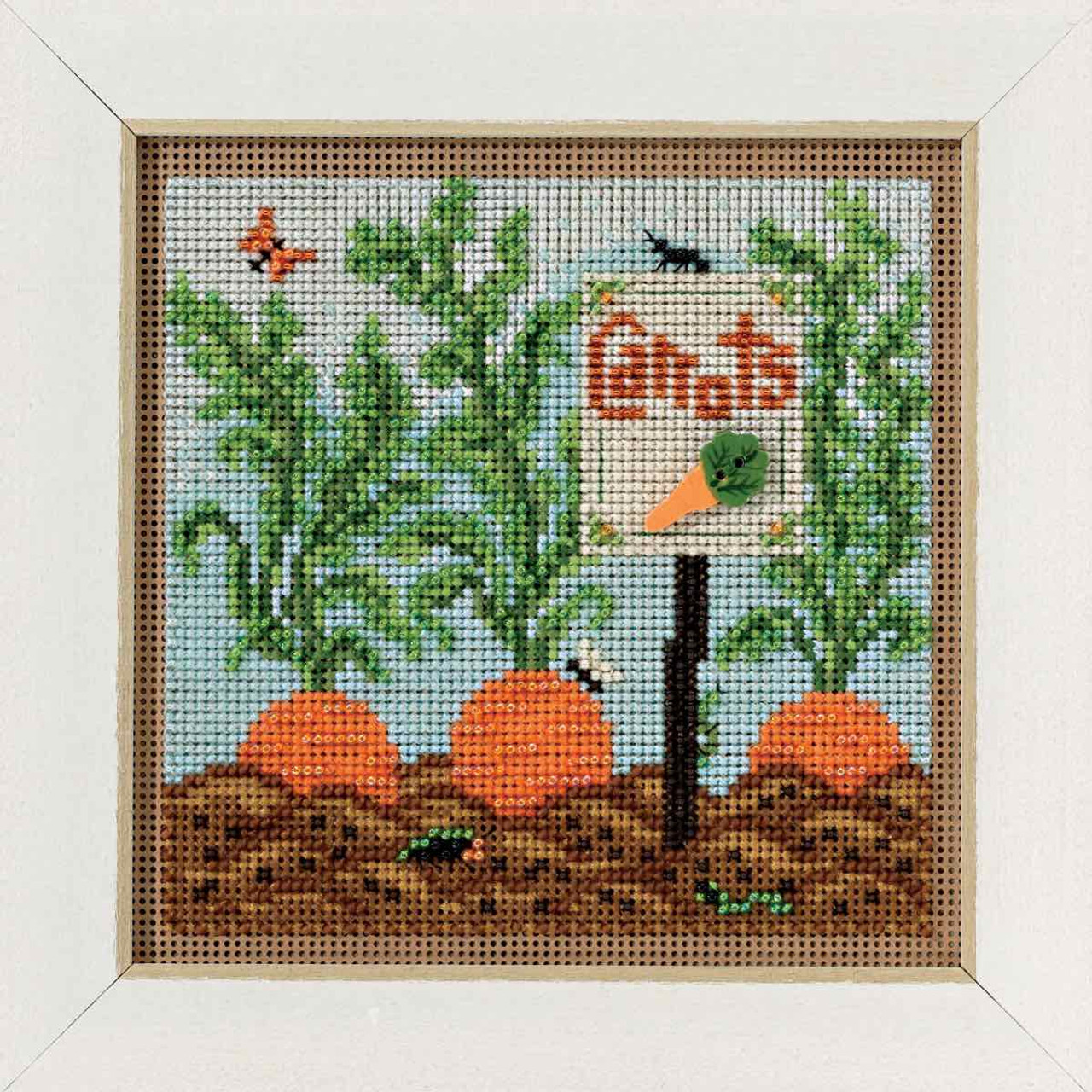 Carrot Garden Cross Stitch Kit Mill Hill 2017 Buttons & Beads Spring MH141711