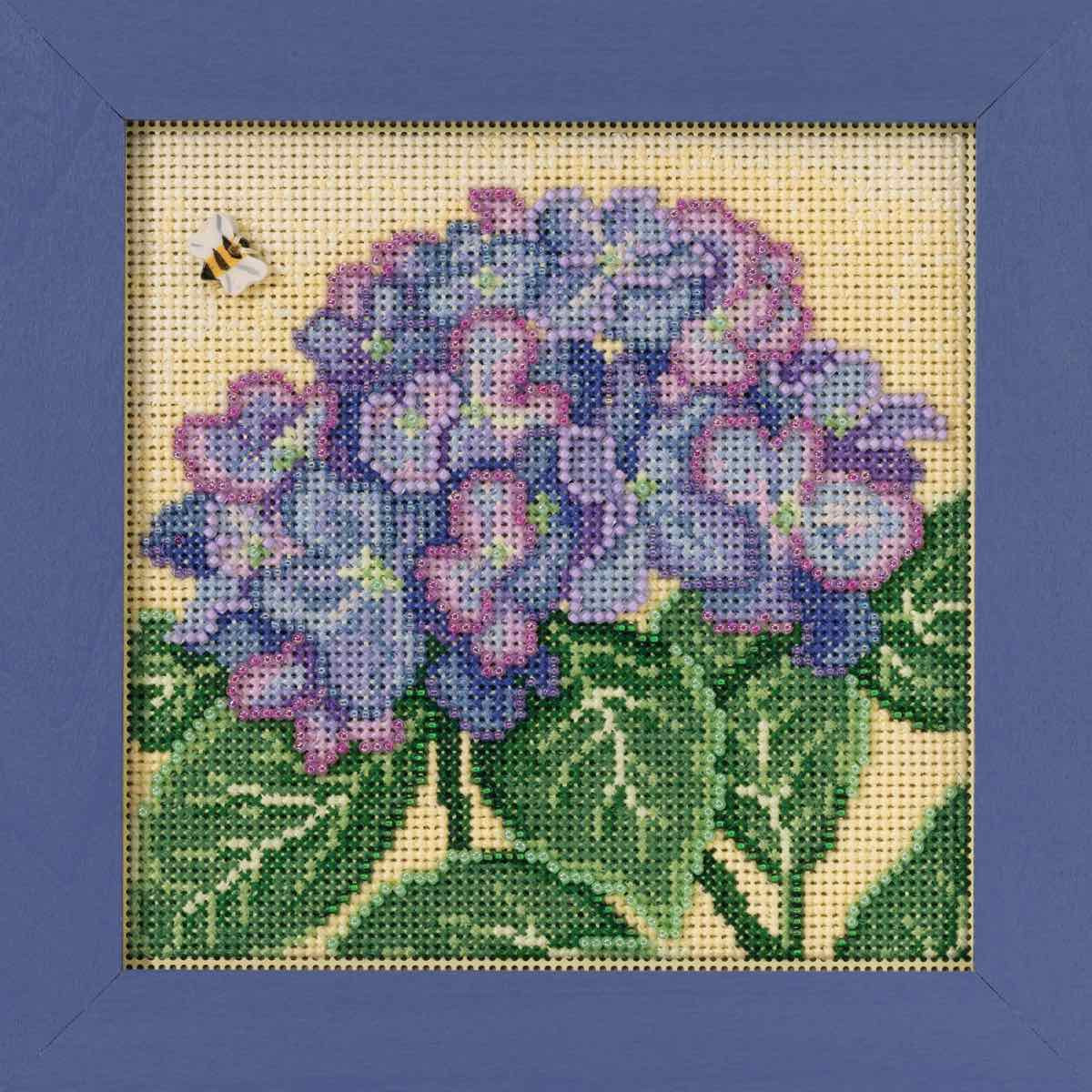 Hydrangea Cross Stitch Kit Mill Hill 2017 Buttons & Beads Spring