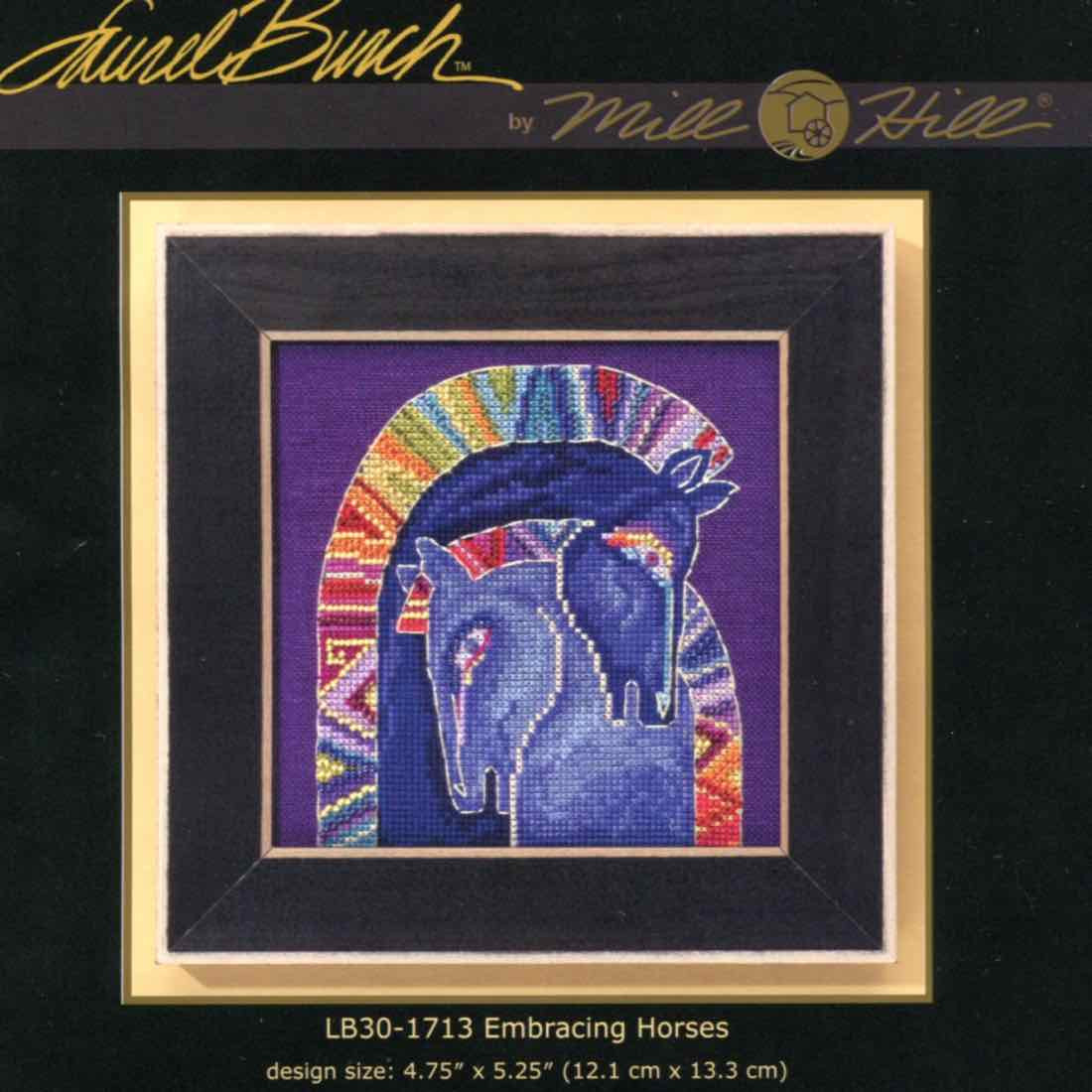 Embracing Horses Cross Stitch Kit (Linen) Mill Hill 2017 Laurel