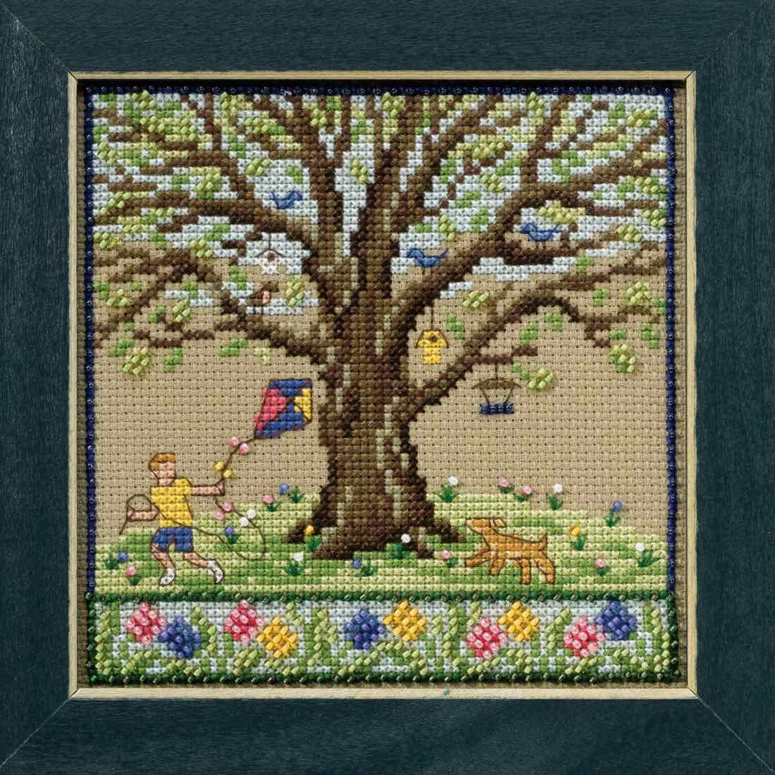 Spring Oak Cross Stitch Kit Mill Hill 2017 Mighty Oak Quartet MH171712