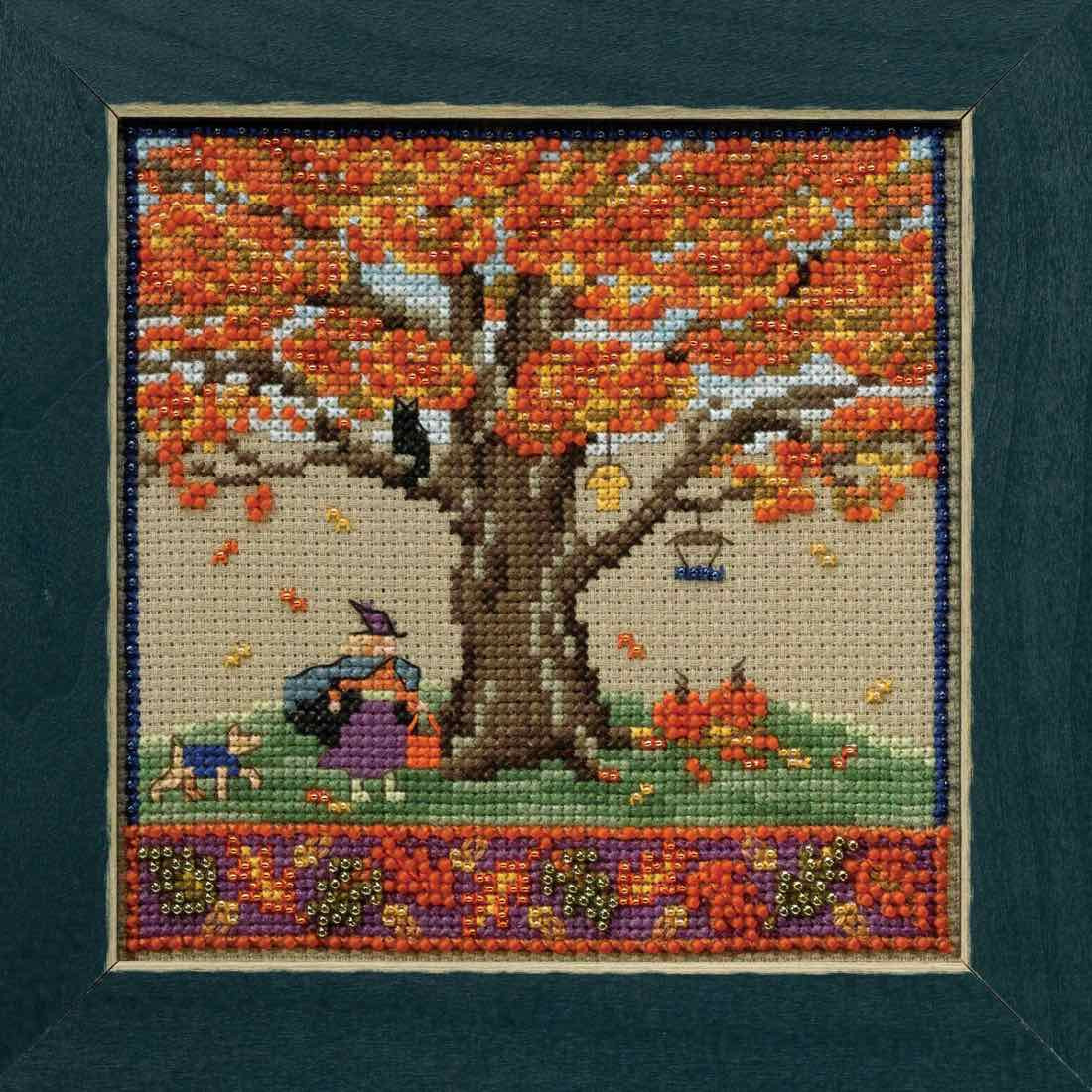 Fall Oak Cross Stitch Kit Mill Hill 2017 Mighty Oak Quartet MH171714