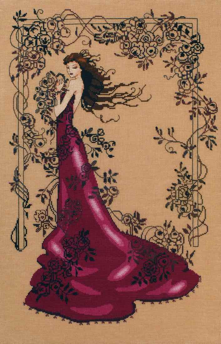 Lady of Mystery Kit Cross Stitch Chart Beads Silk Floss MD152