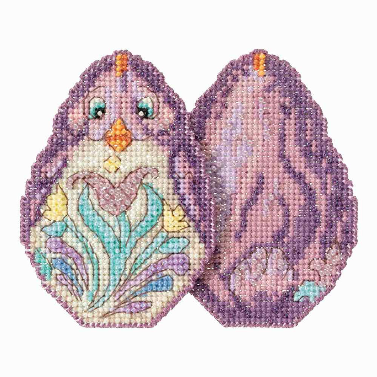 Purple Chick Counted Cross Stitch Easter Kit Mill Hill 2017 Jim Shore JS181716