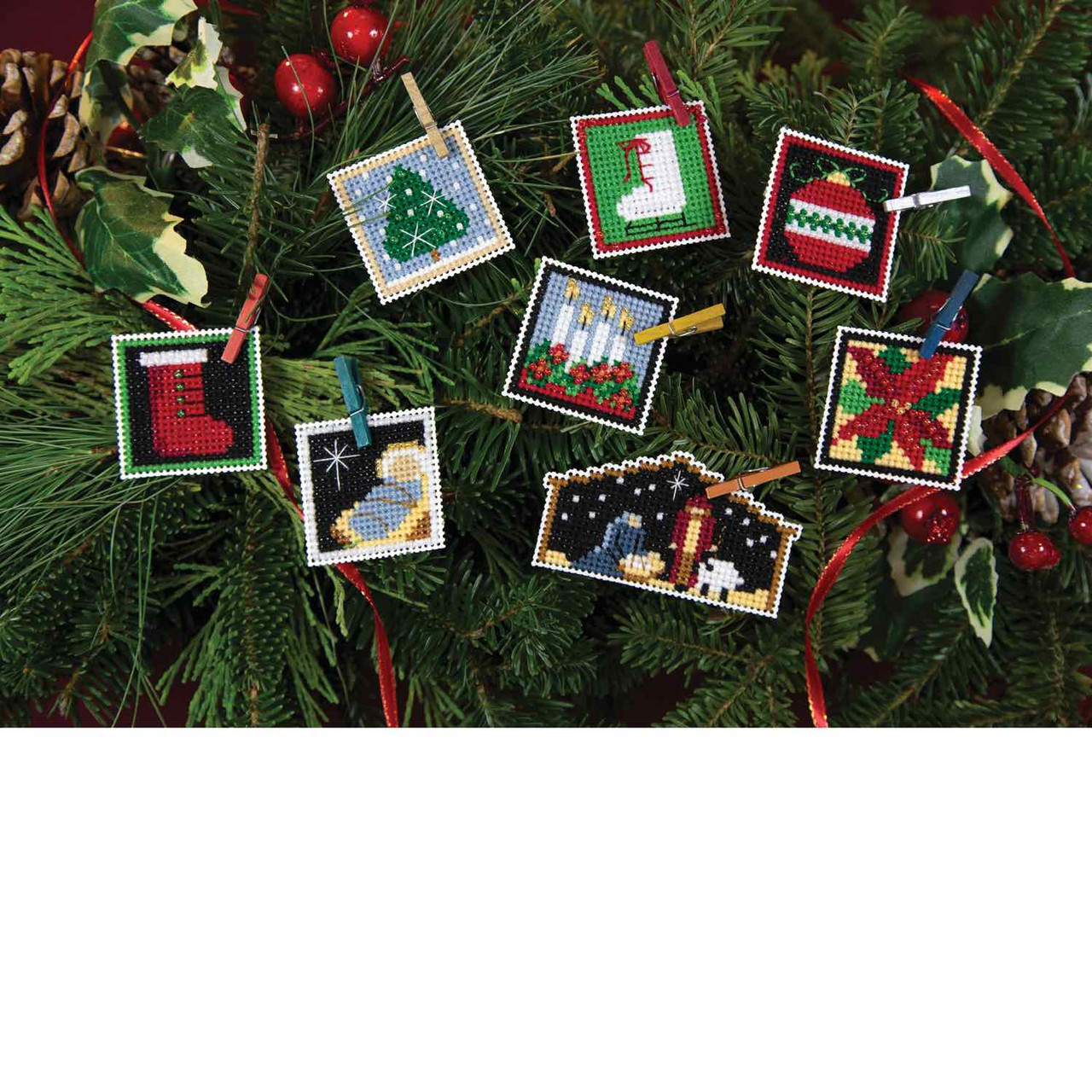 Advent Trilogy Set Three Beaded Cross Stitch Ornaments Kit 2019 Mill Hill MH191913