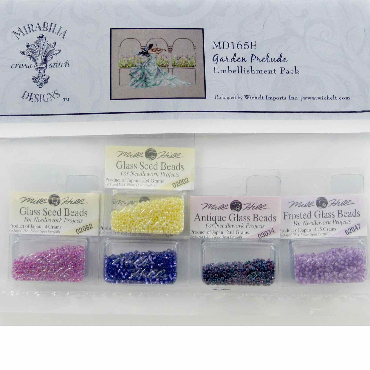 Garden Prelude Kit Cross Stitch Chart Beads Braid Silk Floss MD165