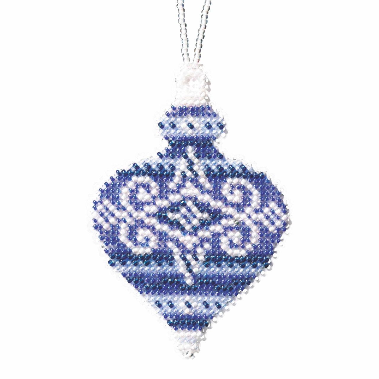 Azure Medallion Beaded Cross Stitch Ornament Kit Mill Hill 2019 Beaded  Holiday MH211912